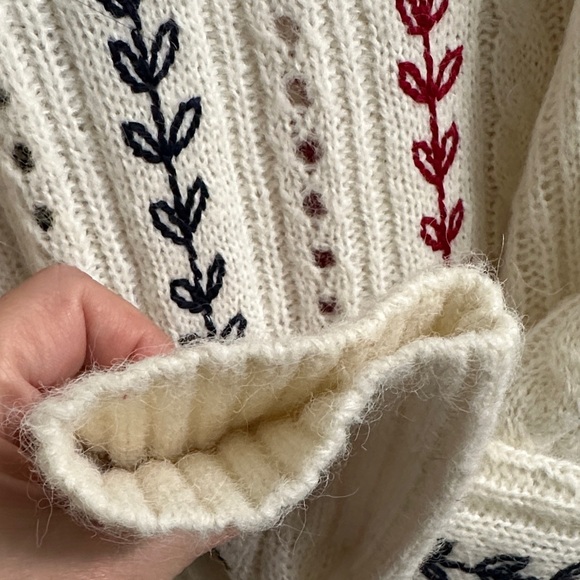 Boden Cream Sweater with Multicolor Embroidery - Picture 8 of 8